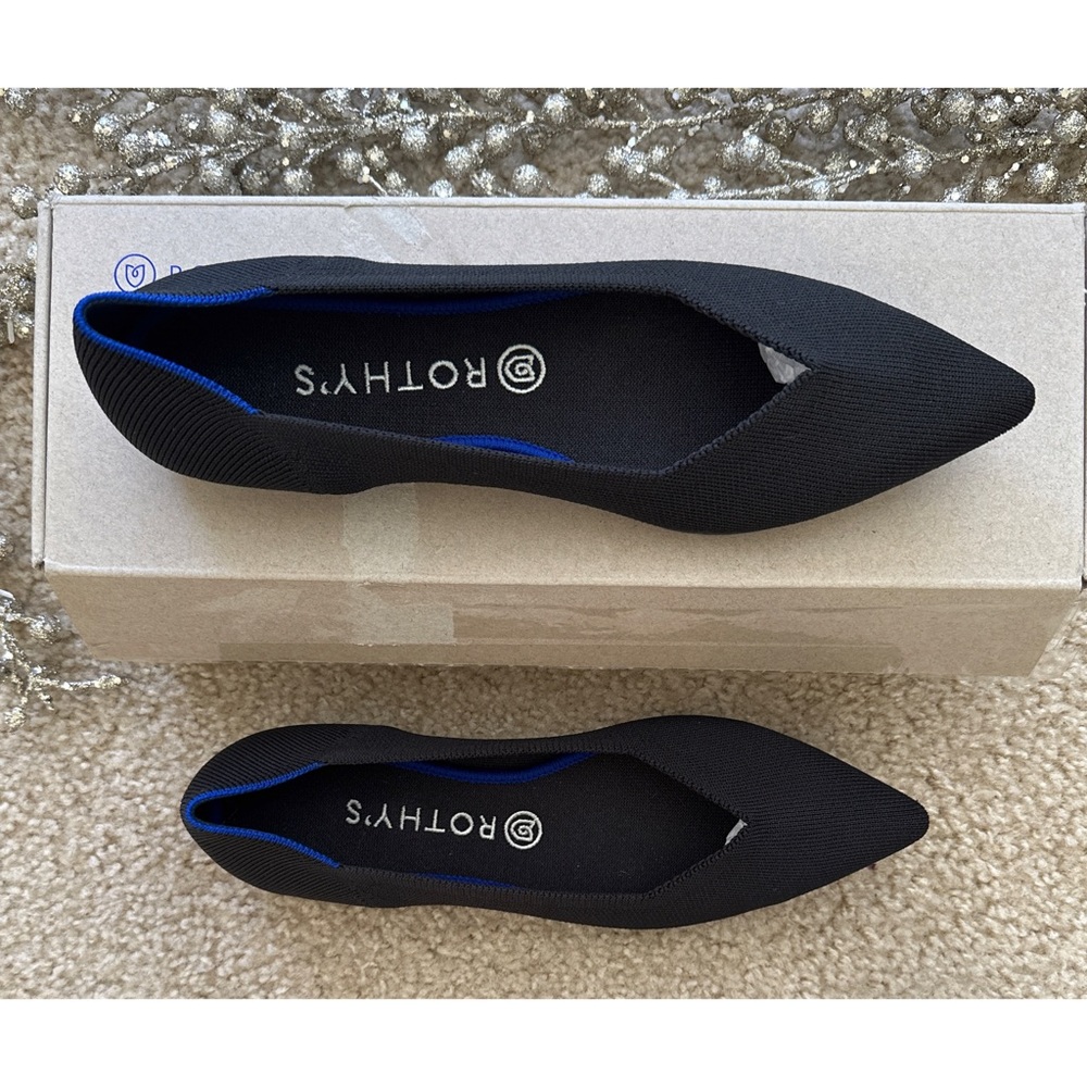 Rothy’s The Point Black Solid Flats - image 1